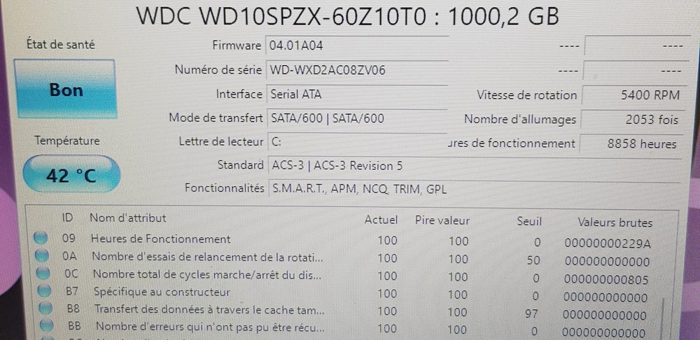 Diagnostic d'un disque dur sur ordinateur